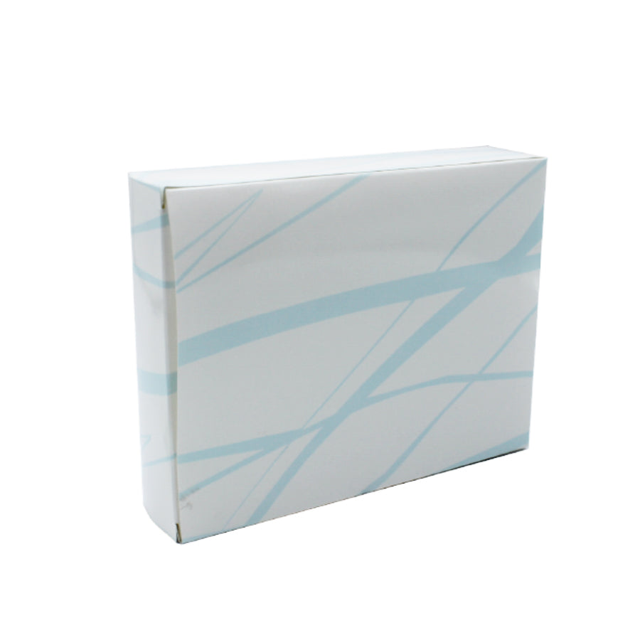 Cajas de cartulina de 350 g - Laminado Brillo - Azul y Blanco