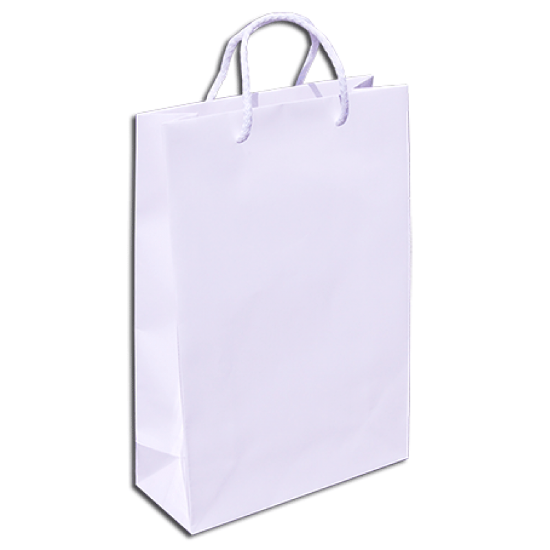 Sacos de Papel Couché 200g - Plastificado Brilho - Branco