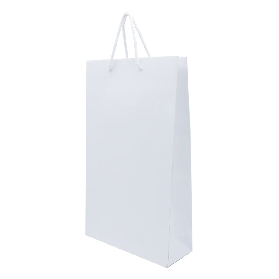 Bolsas de papel estucado 200g - Plastificado mate - Blanco