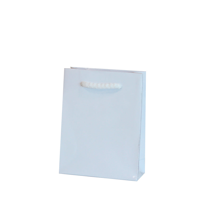 Sacos de Papel Couché 200g - Plastificado Brilho - Branco