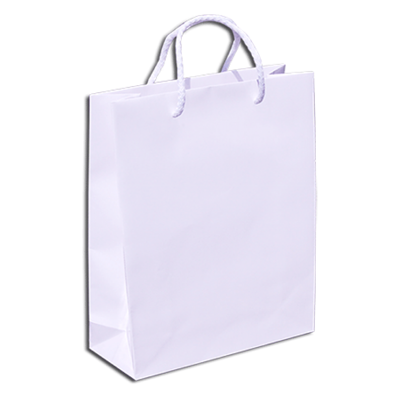 Sacos de Papel Couché 200g - Plastificado Brilho - Branco
