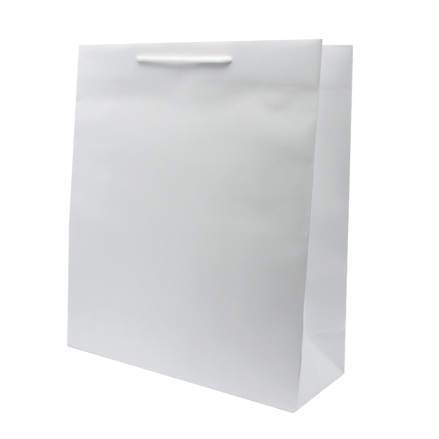 Bolsas de papel estucado 200g - Plastificado mate - Blanco