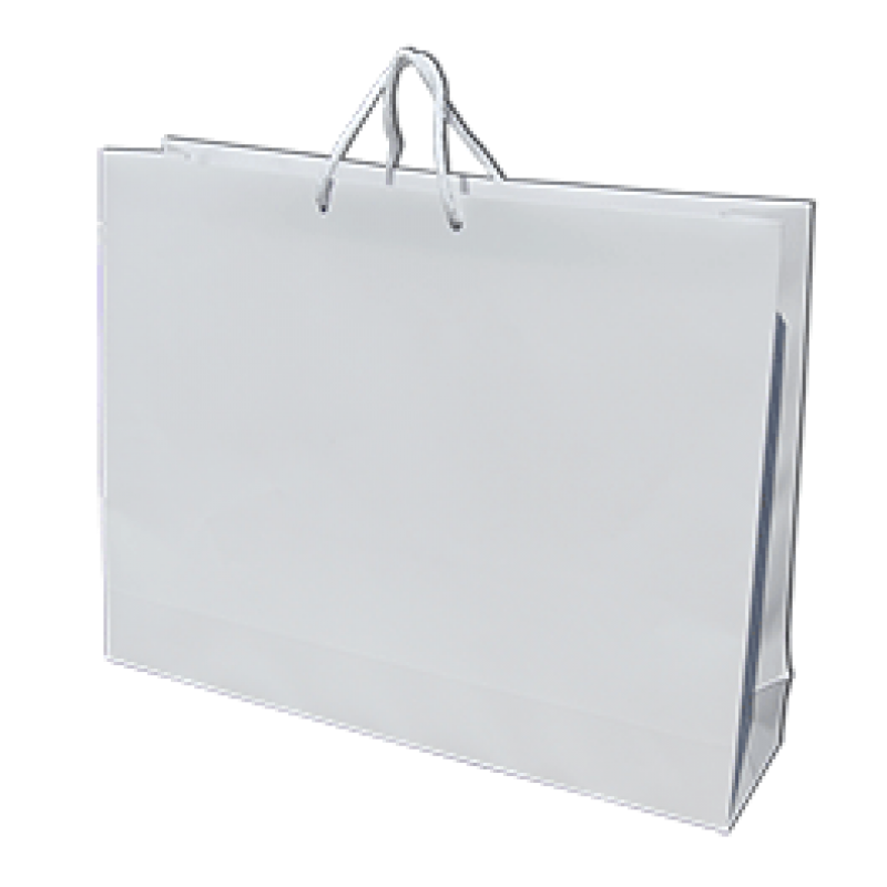 Sacos de Papel Couché 200g - Plastificado Brilho - Branco