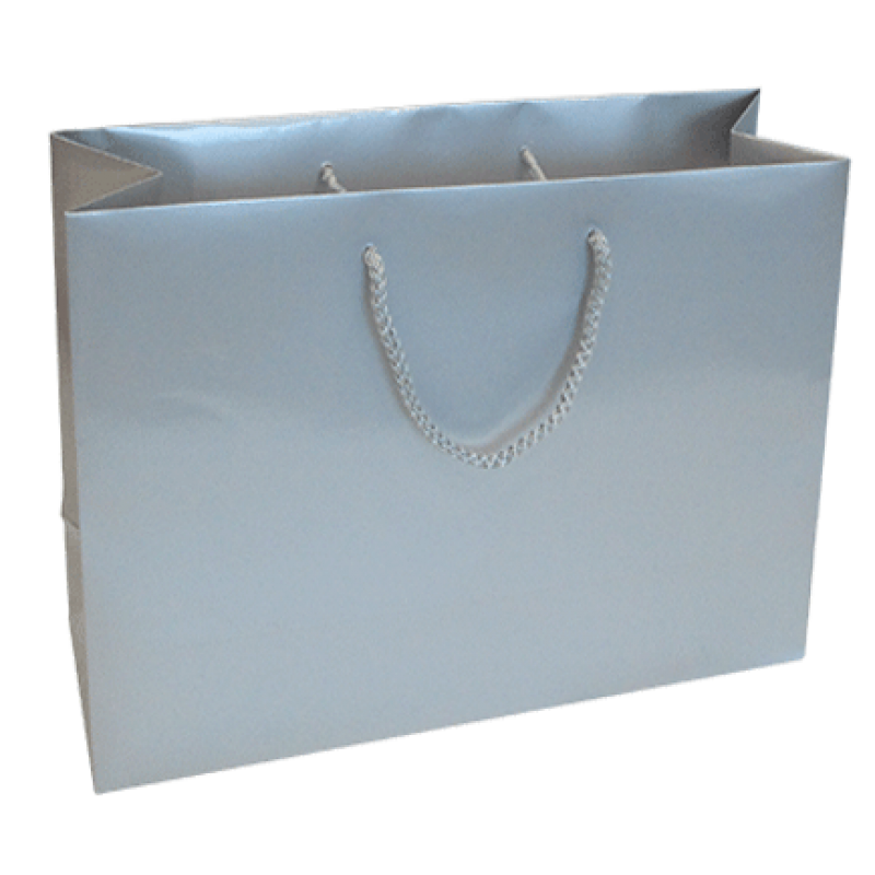 200gsm Coated Paper Bags - Gloss Laminated - Silver