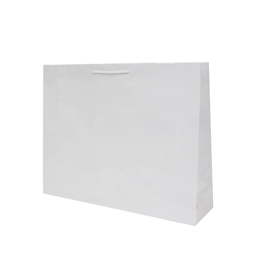 Sacos de Papel Couché 200g - Plastificado Brilho - Branco