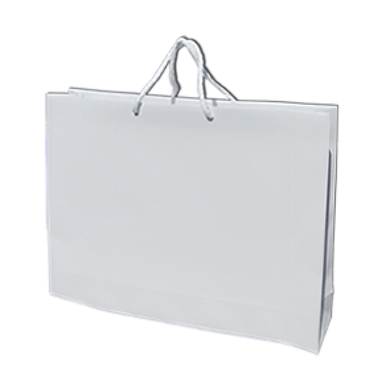 Sacos de Papel Couché 200g - Plastificado Brilho - Branco