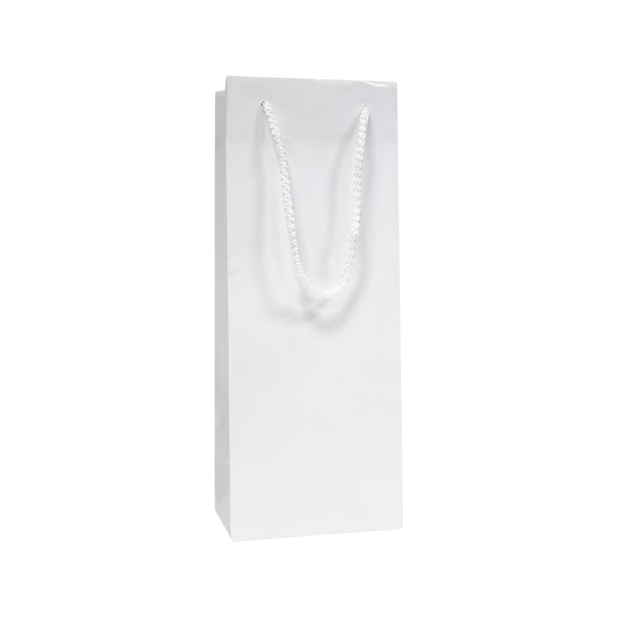 Bolsas de papel estucado 200g - Plastificado Brillo - Blanco