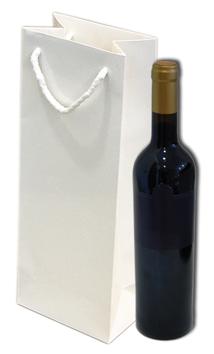 Bolsas de papel estucado 200g - Plastificado Brillo - Blanco