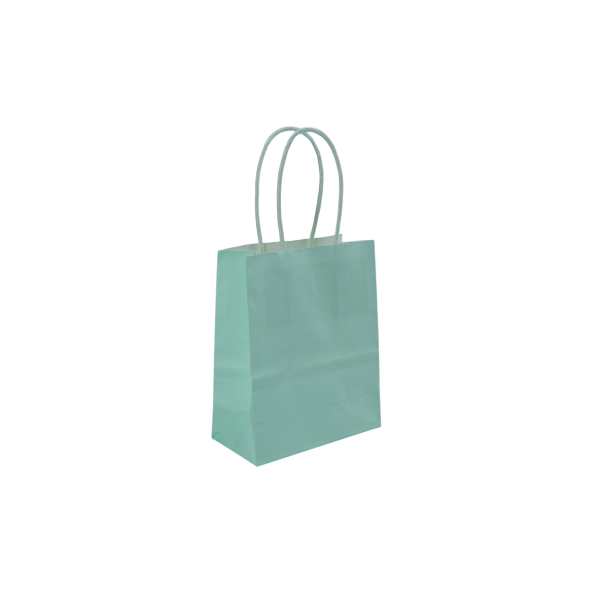 Sacos Asa Torcida Kraft Branco 90g - Azul Pastel
