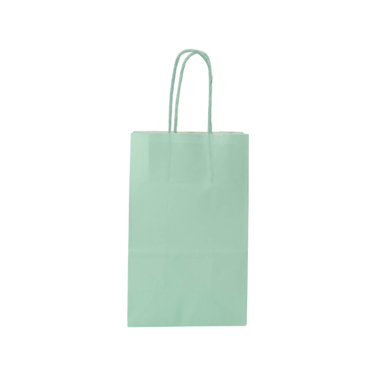 Sacos Asa Torcida Kraft Branco 90g - Verde Pastel