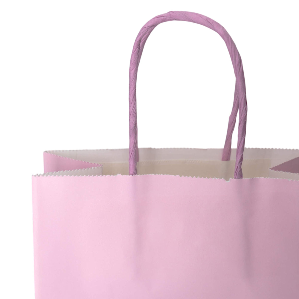Sacos Asa Torcida Kraft Branco 90g - Lilás Pastel