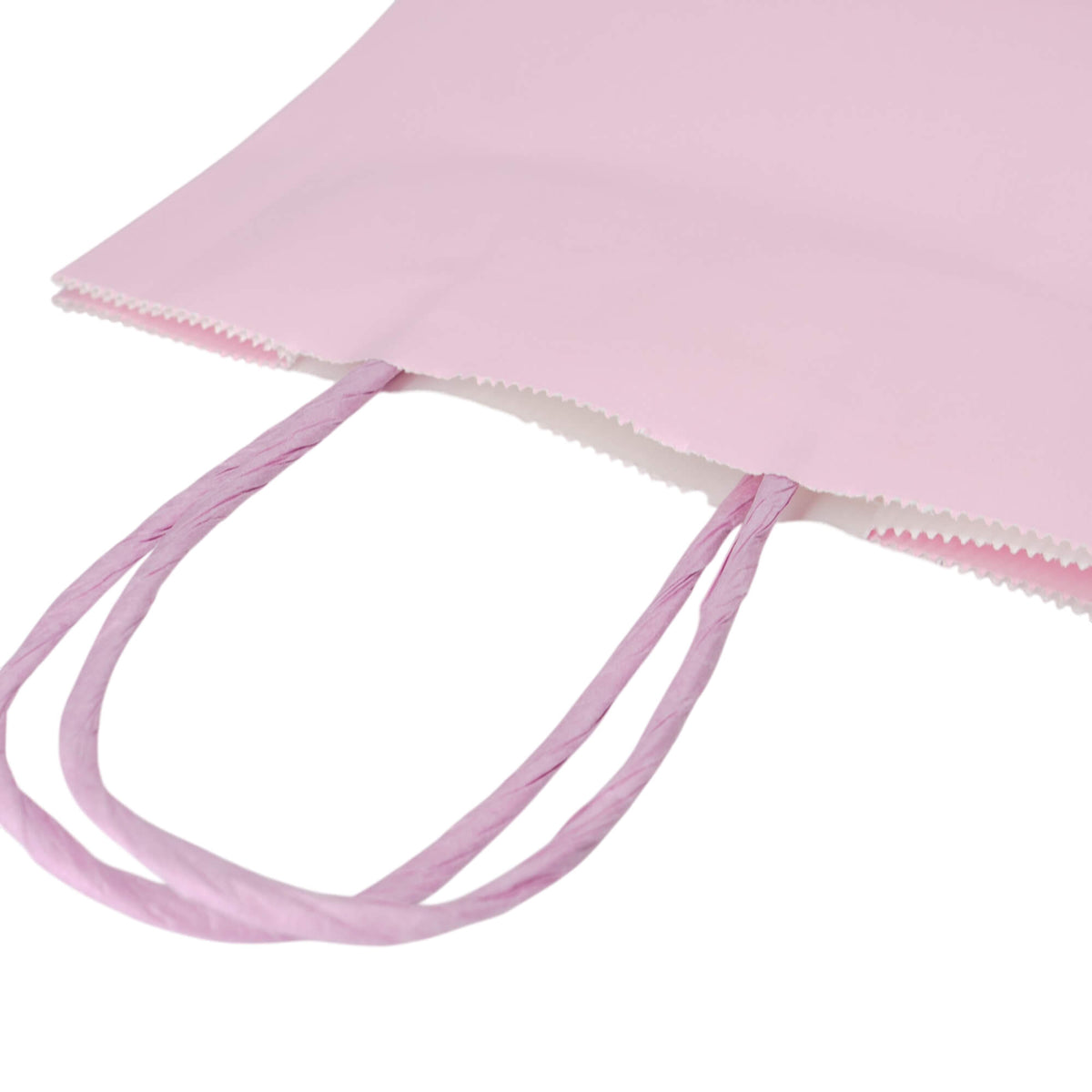 Sacos Asa Torcida Kraft Branco 90g - Lilás Pastel