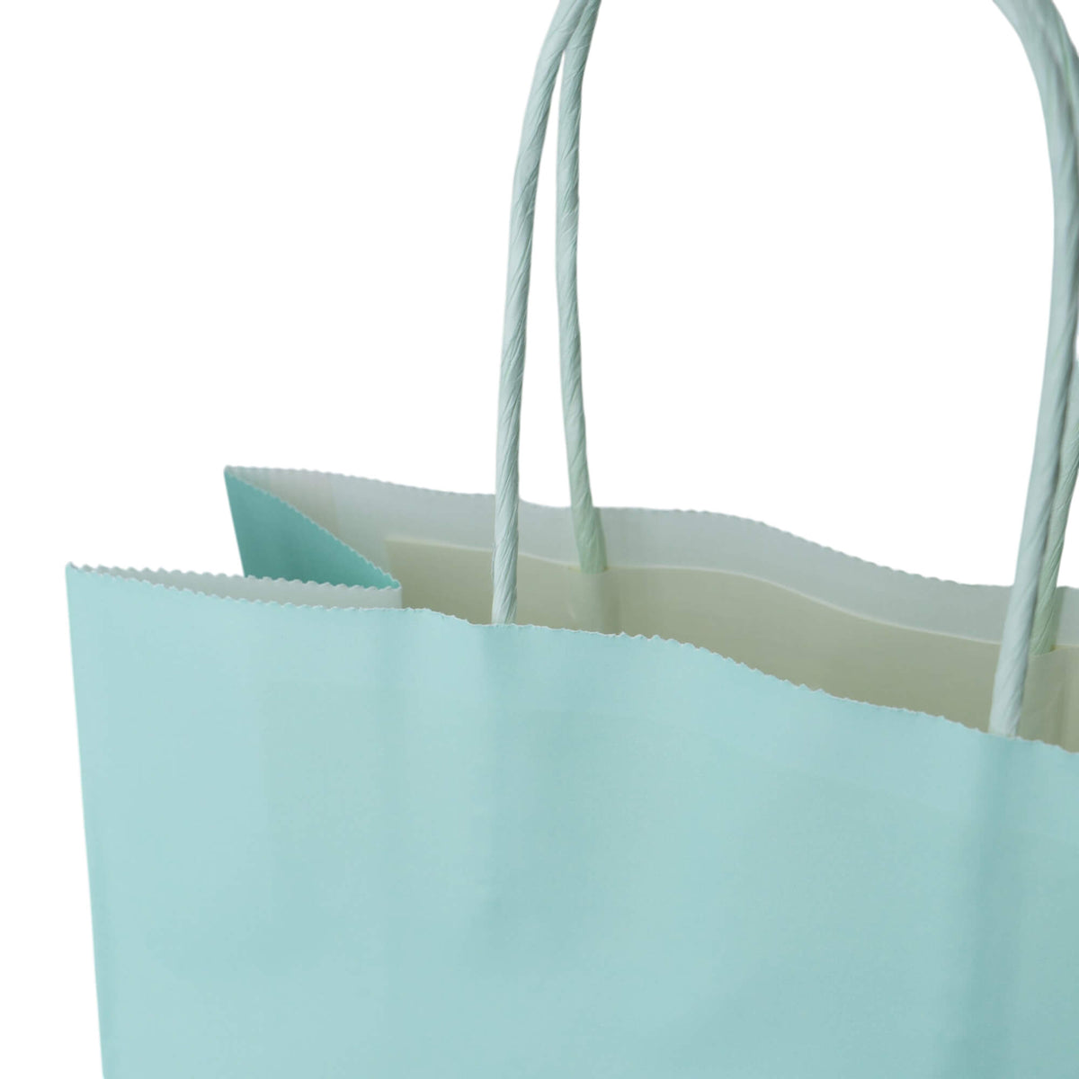 Sacos Asa Torcida Kraft Branco 90g - Azul Pastel