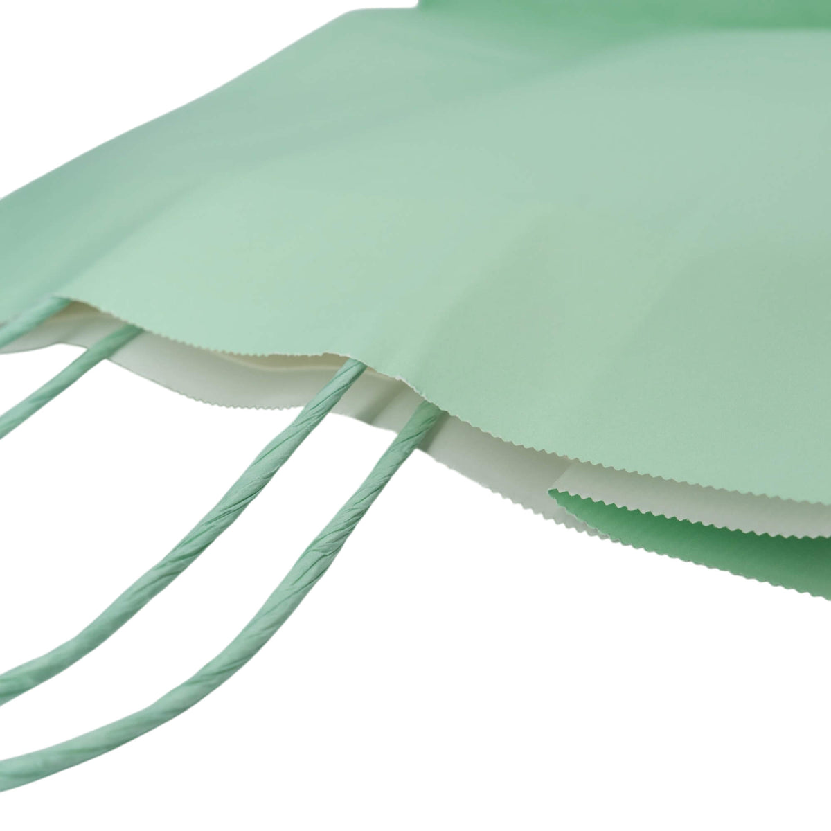 Sacos Asa Torcida Kraft Branco 90g - Verde Pastel