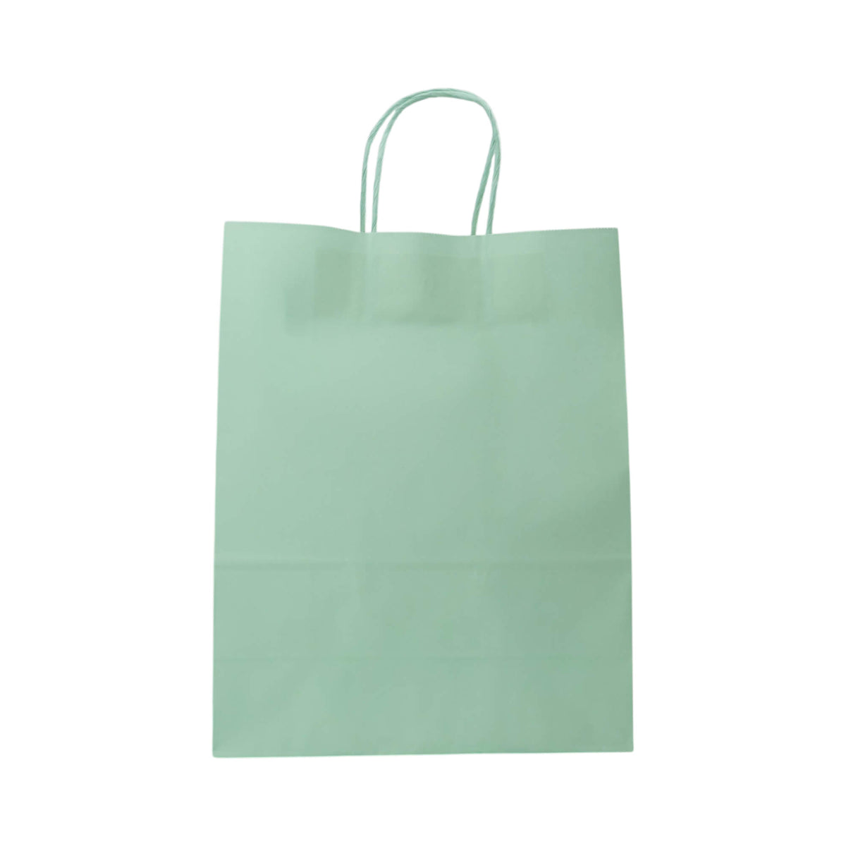 Sacos Asa Torcida Kraft Branco 90g - Verde Pastel