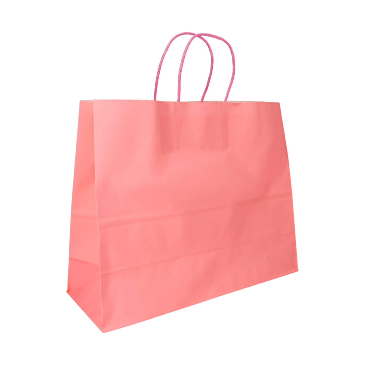 Sacos Asa Torcida Kraft Branco 90g - Rosa Pastel