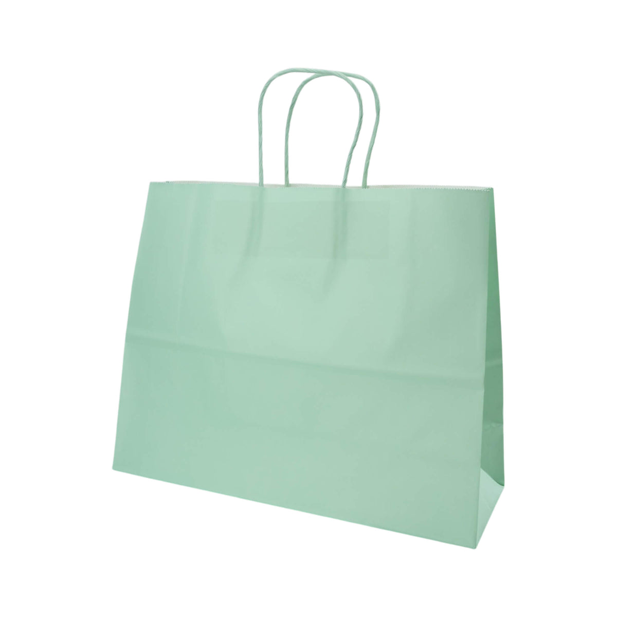 Sacos Asa Torcida Kraft Branco 90g - Verde Pastel