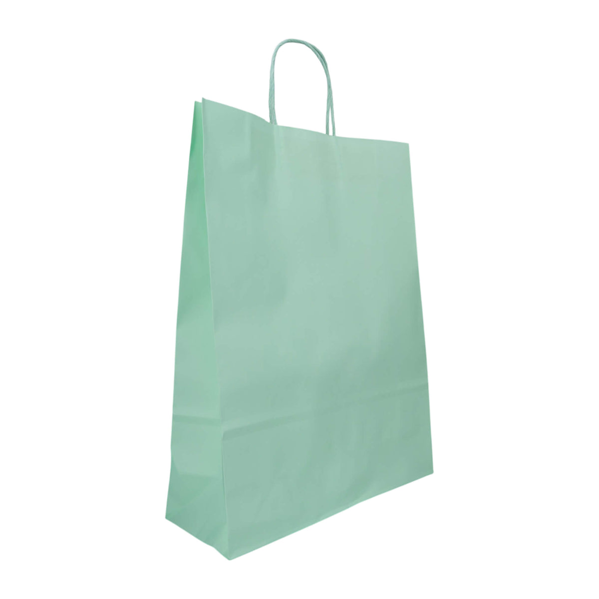 Sacos Asa Torcida Kraft Branco 90g - Verde Pastel