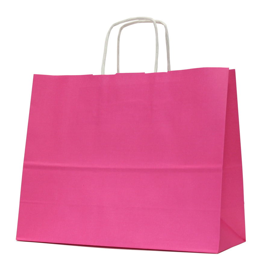 Bolsas Asa Retorcida Kraft Blanco 90g - Rosa