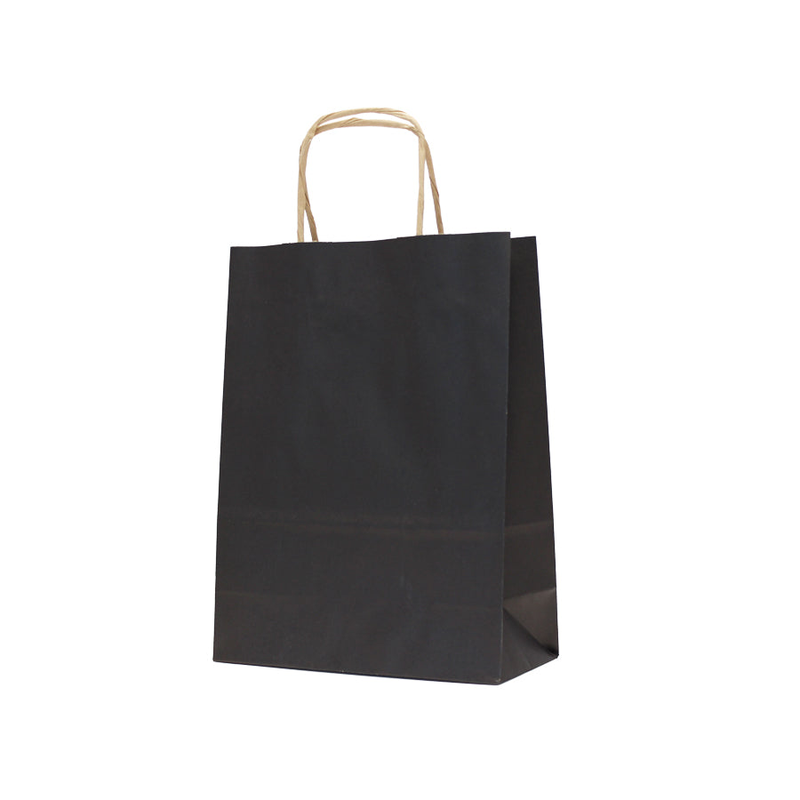 Bolsas de Asa Retorcida Kraft Blanco 90g - Negro