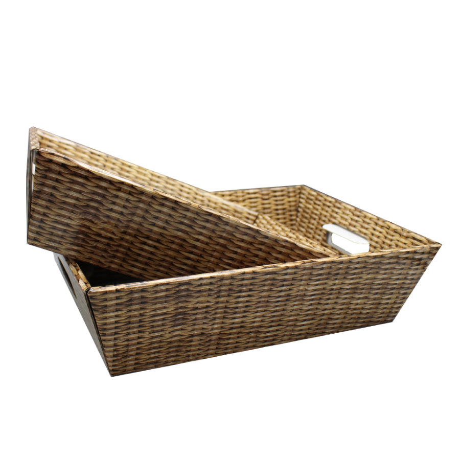 Basket with Handle - Brown - "Wicker"
