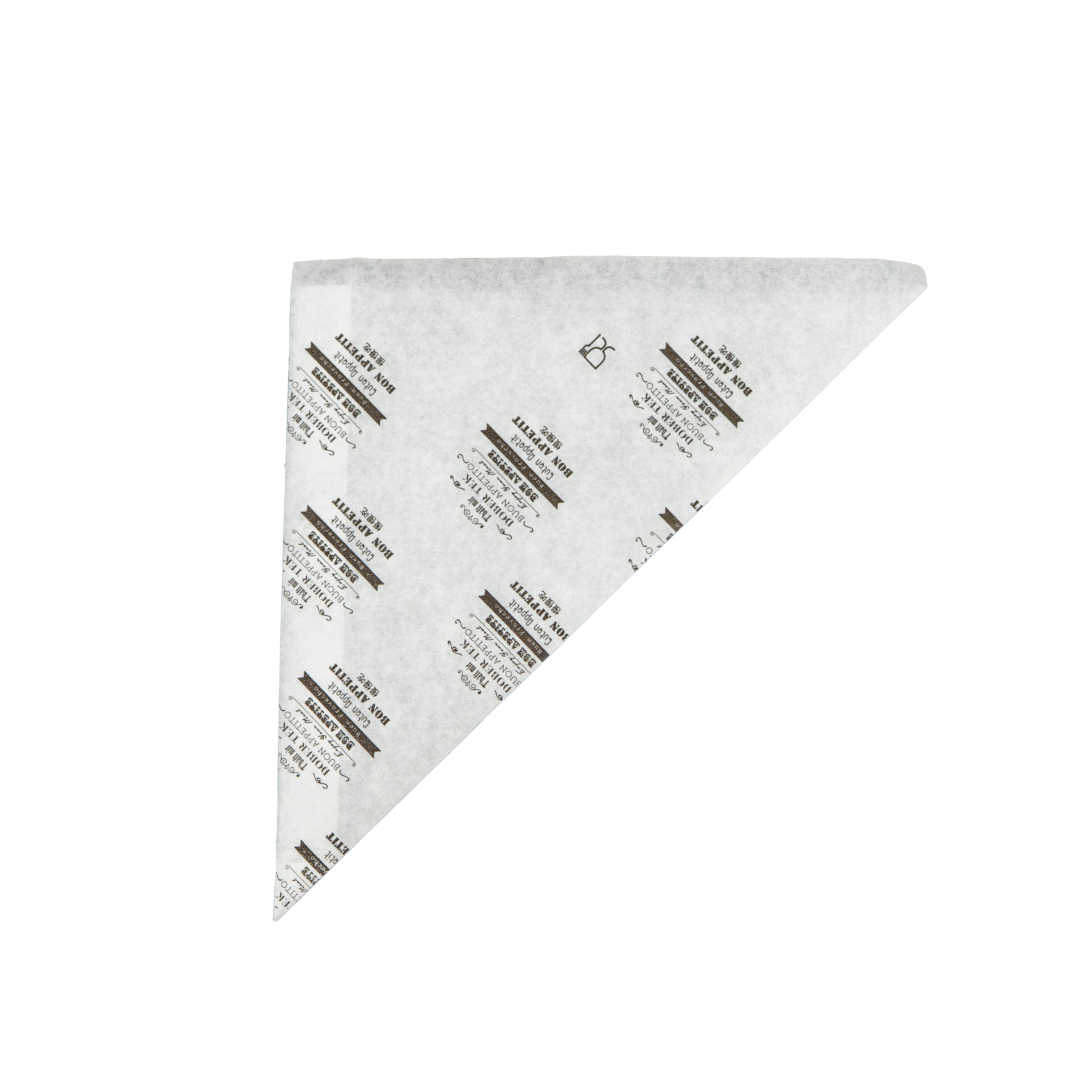 Anti-grease Paper Cone 60g - White and Black - "Bon Appétit"