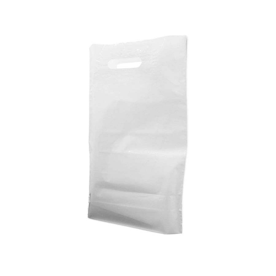 Low-Density Polythene (LDPE) Bean-Cut Plastic Bags - White