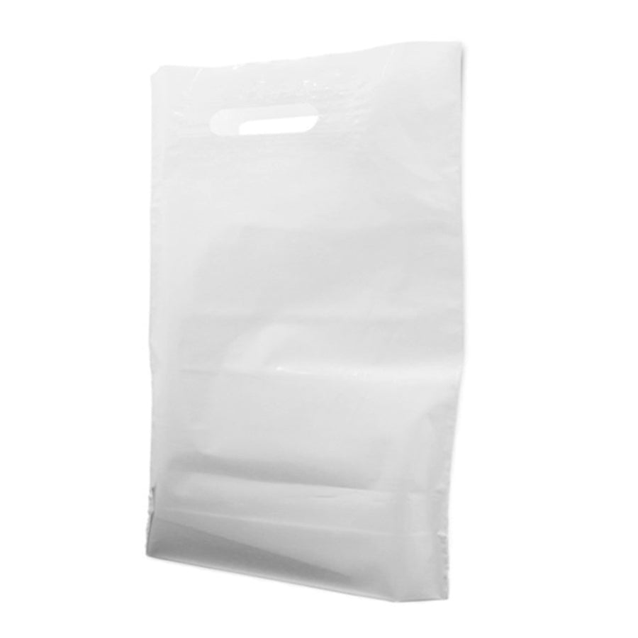 Low-Density Polythene (LDPE) Bean-Cut Plastic Bags - White