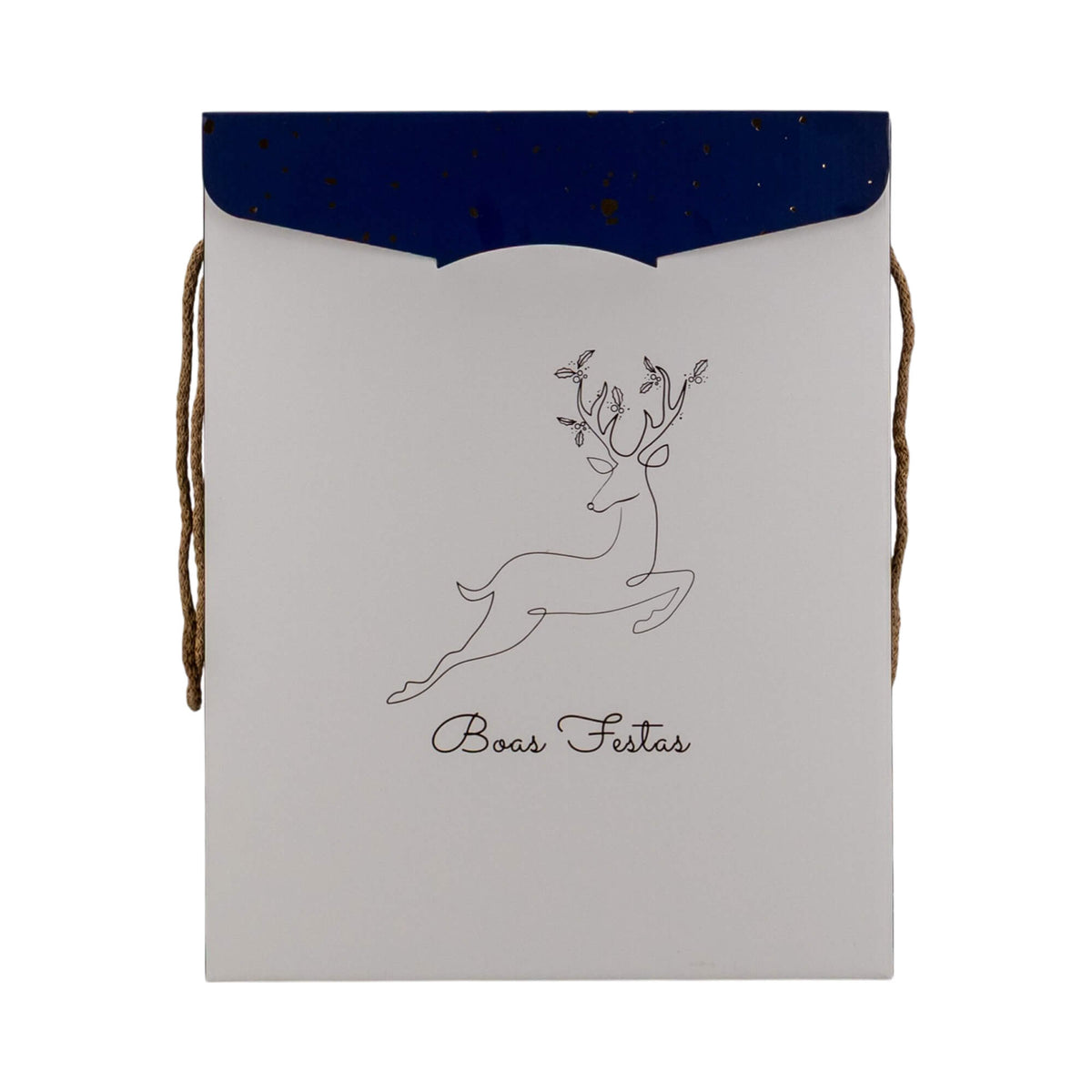 Caixas Segreto com Cordão - Azul, Dourado e Branco - "Noite Feliz"