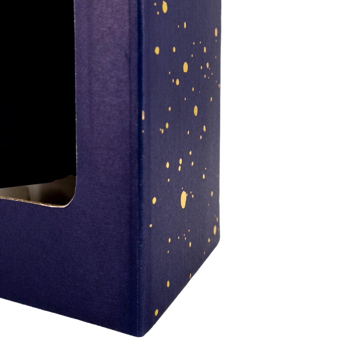 Caixas com Janela para Garrafas - Azul, Dourado e Branco - "Noite Feliz"