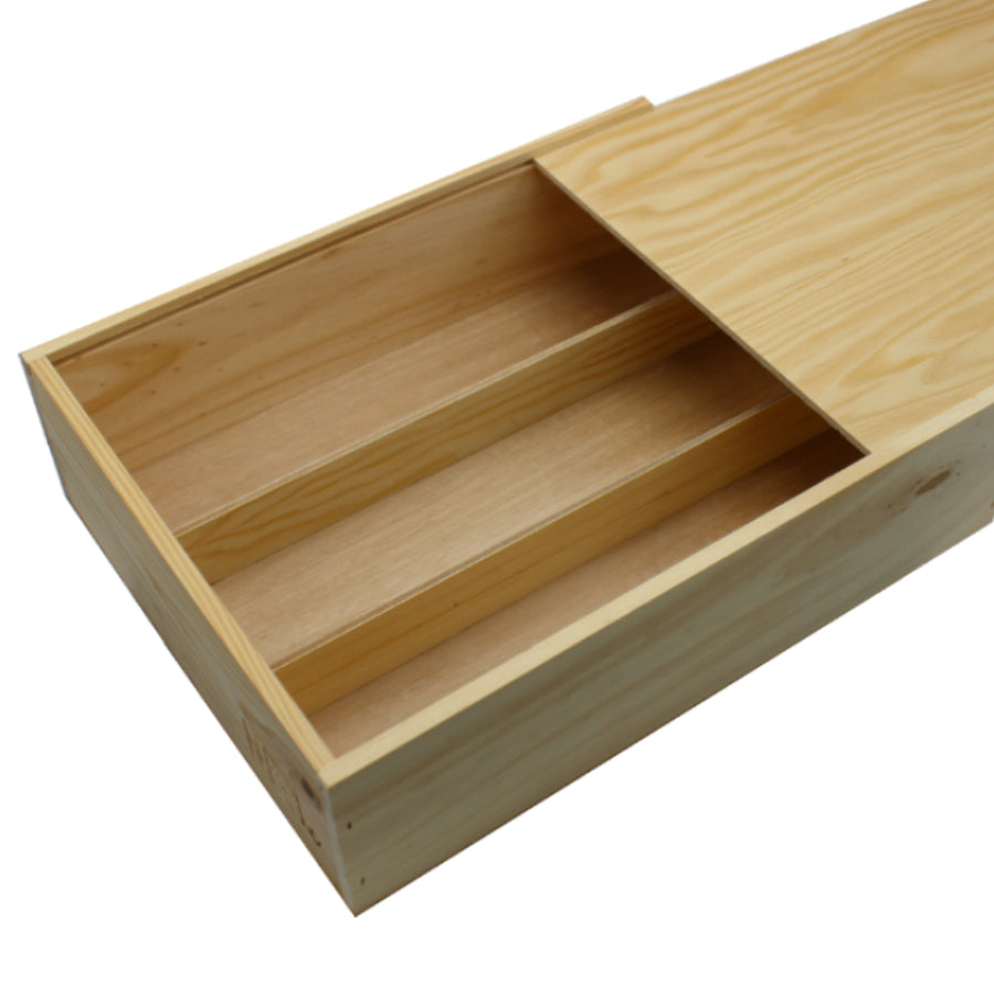 Lidded Wooden Bottle Box