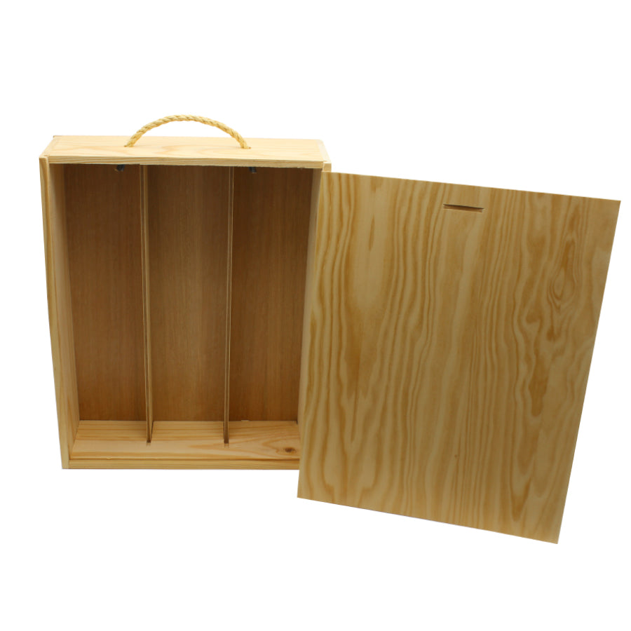 Lidded Wooden Bottle Box