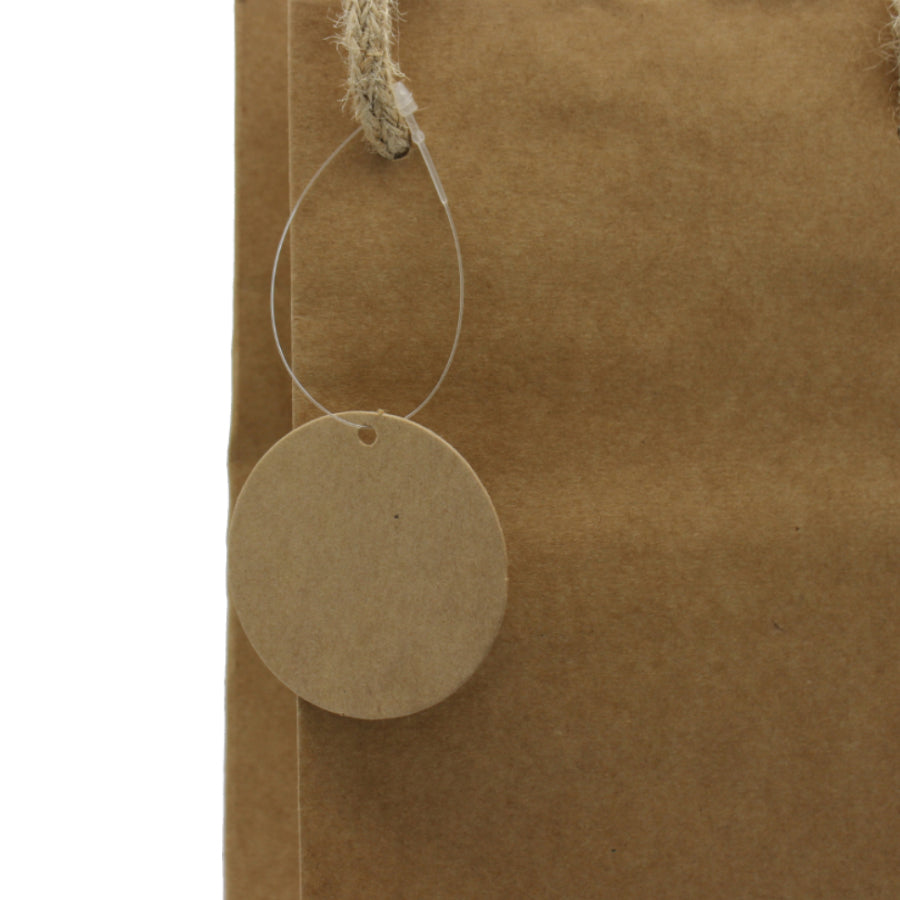 Round Cardboard Tag with Hole - Kraft