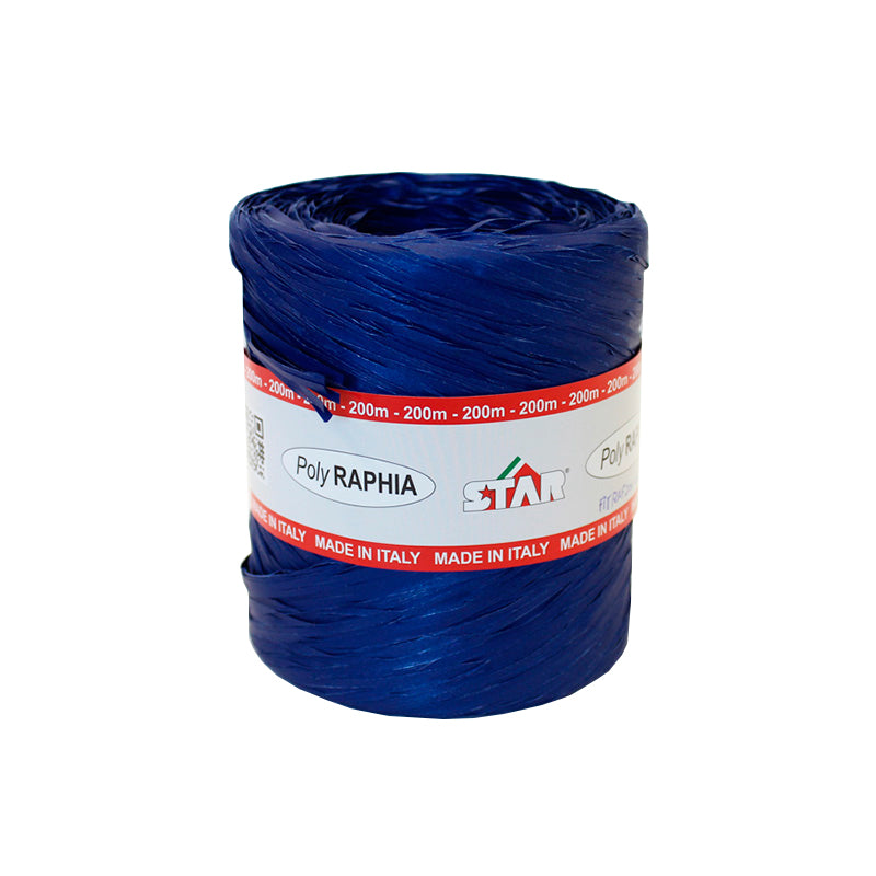 Star Raffia Ribbon - Dark Blue