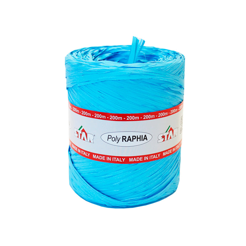 Fita Ráfia Star - Azul Claro - 200m
