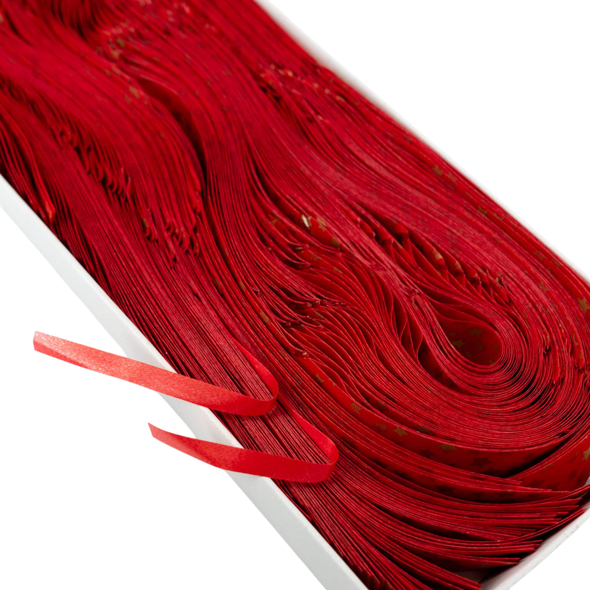 Caixa com Laços Rapid Painted - Vermelho e Ouro - "Estrelas"