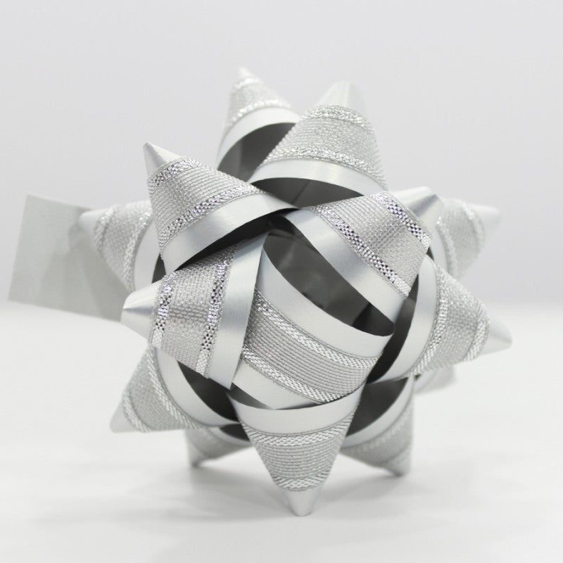 Caja con Lazos Star - Plata con Organza - Twinstars