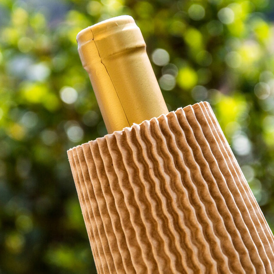 Protección tubular de cartón para botellas - Marrón
