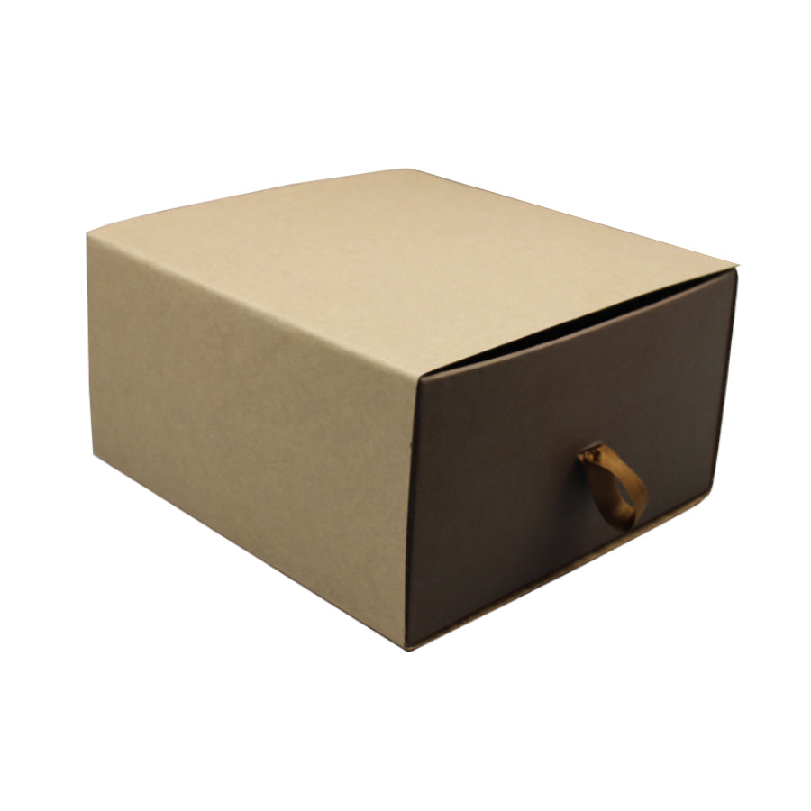 Caja Rígida con Funda y Cinta - Kraft y Marrón