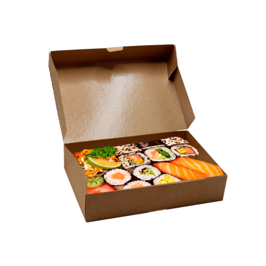 Cajas Take-Away con Interior Plastificado para Sushi de 275g - Kraft