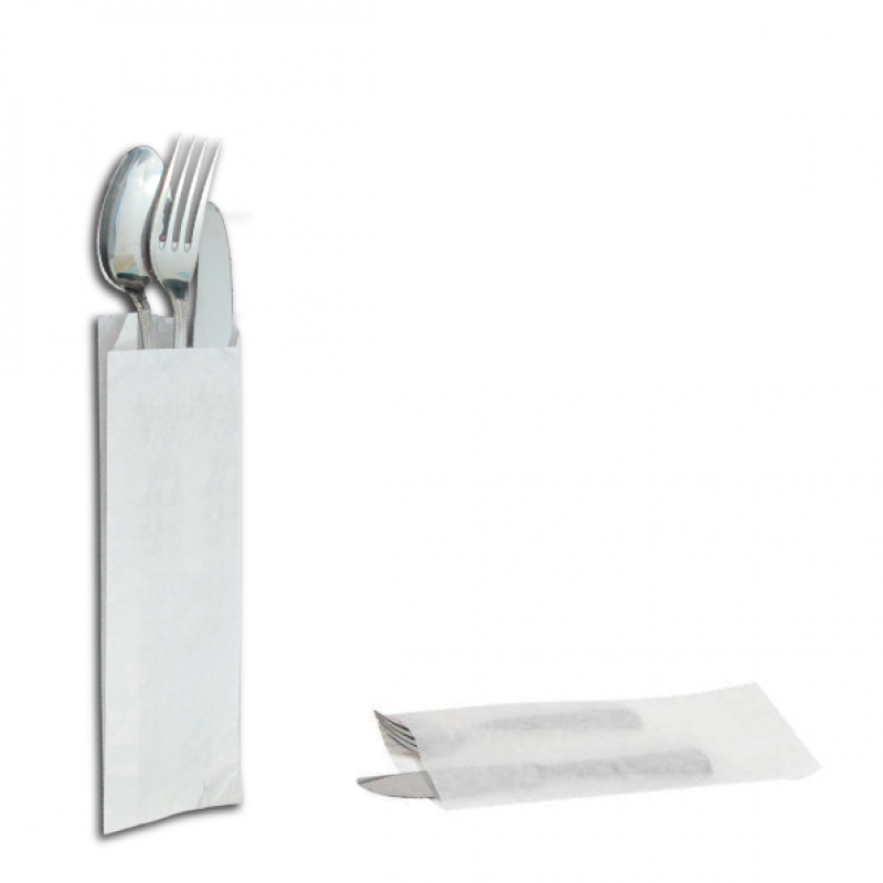 Saquetas Kraft Branco para Talheres