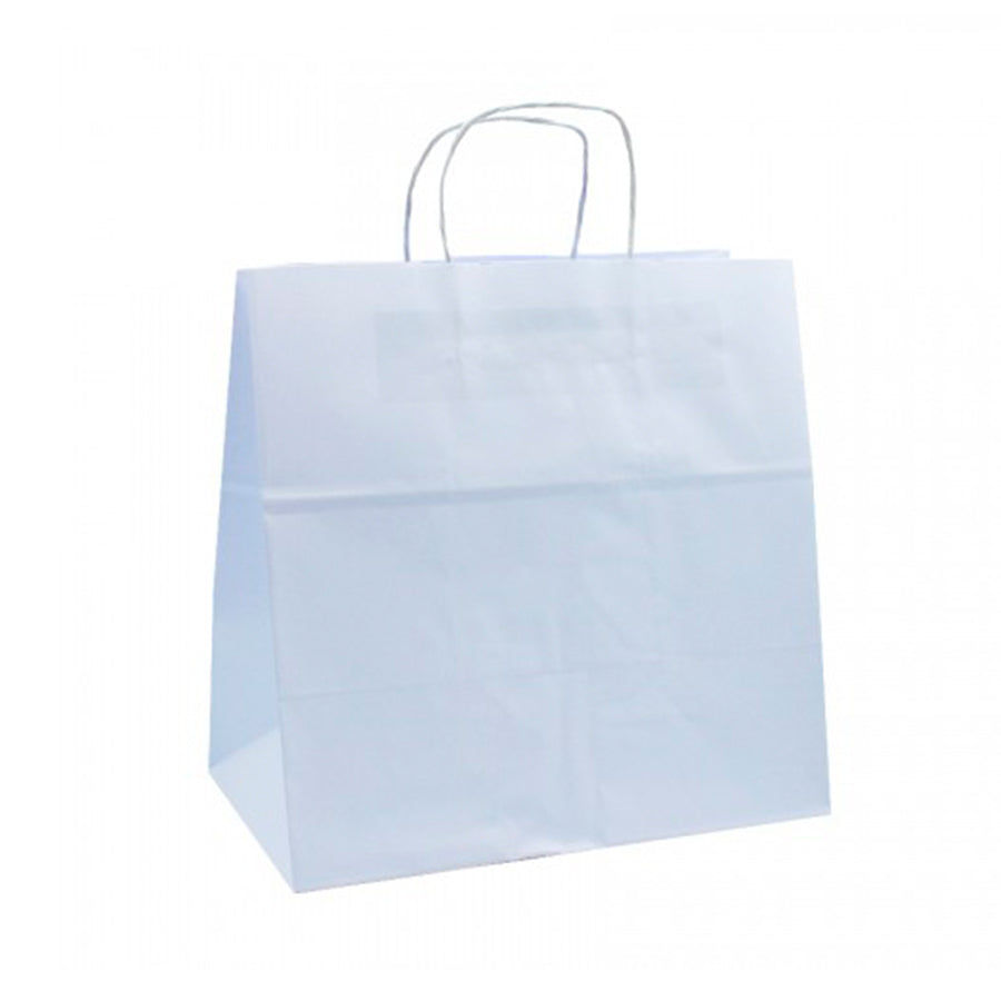 Bolsas Asa Retorcida Take-Away Kraft Blanco 90g - Blanco