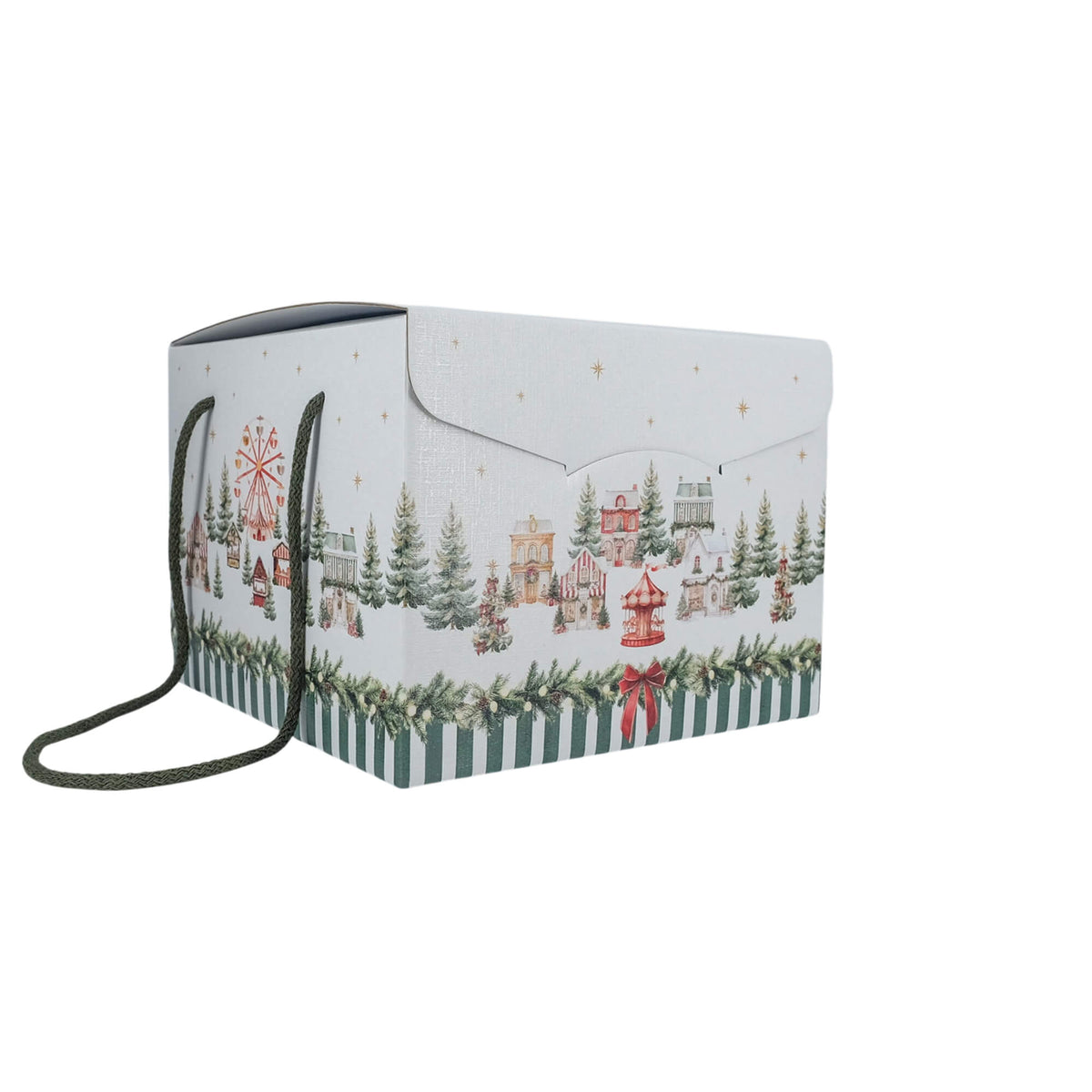 Cajas con Cordón - Verde y Blanco - "Market Verde"