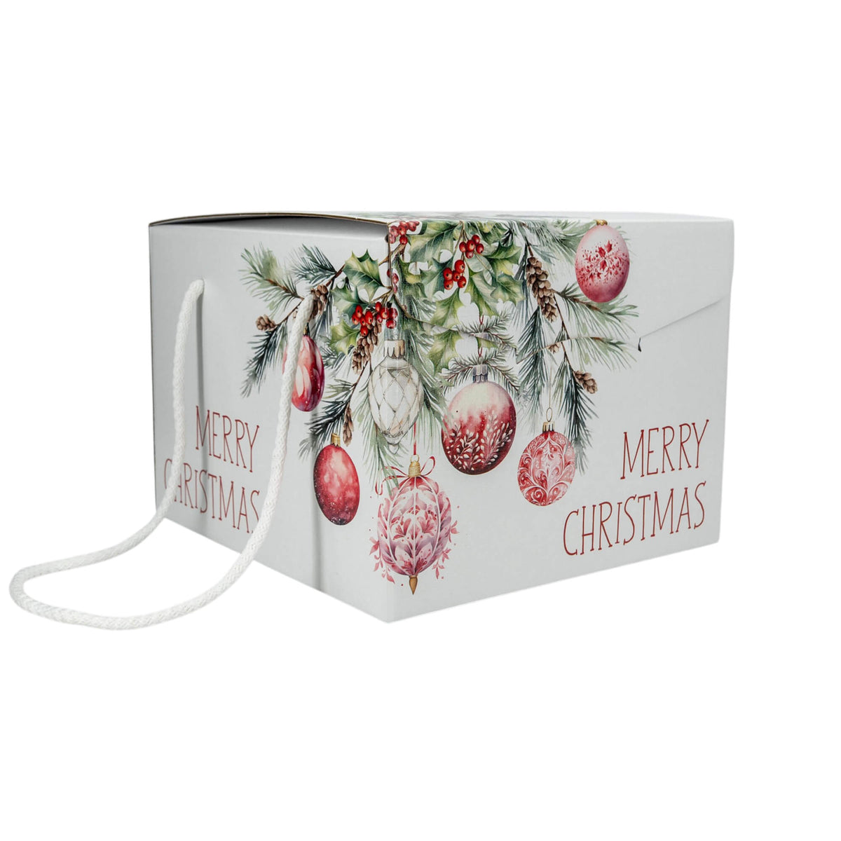 Cajas con Cordón - Blanco, Rojo y Blanco - "Addobbi di Natale"