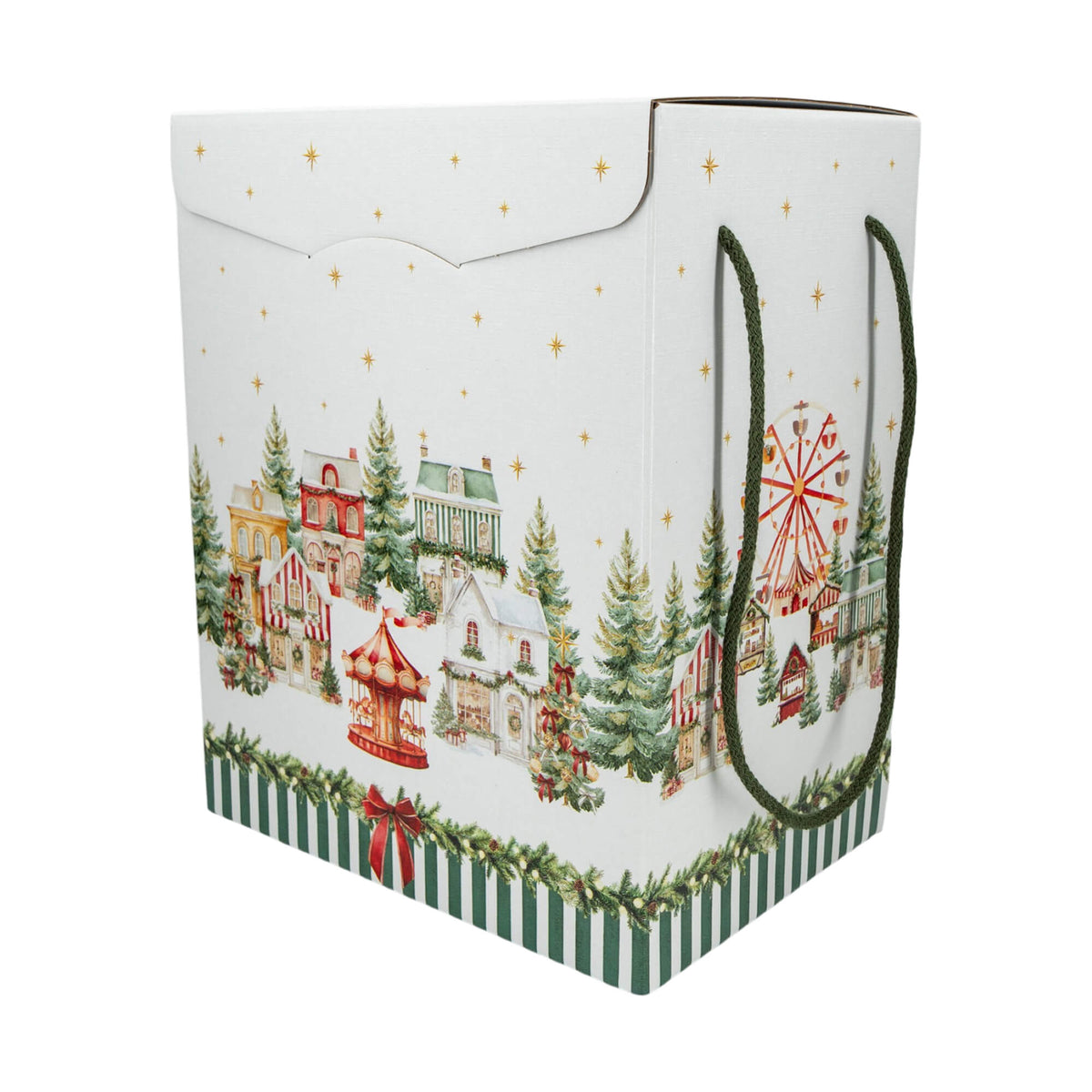 Cajas con Cordón - Verde y Blanco - "Market Verde"