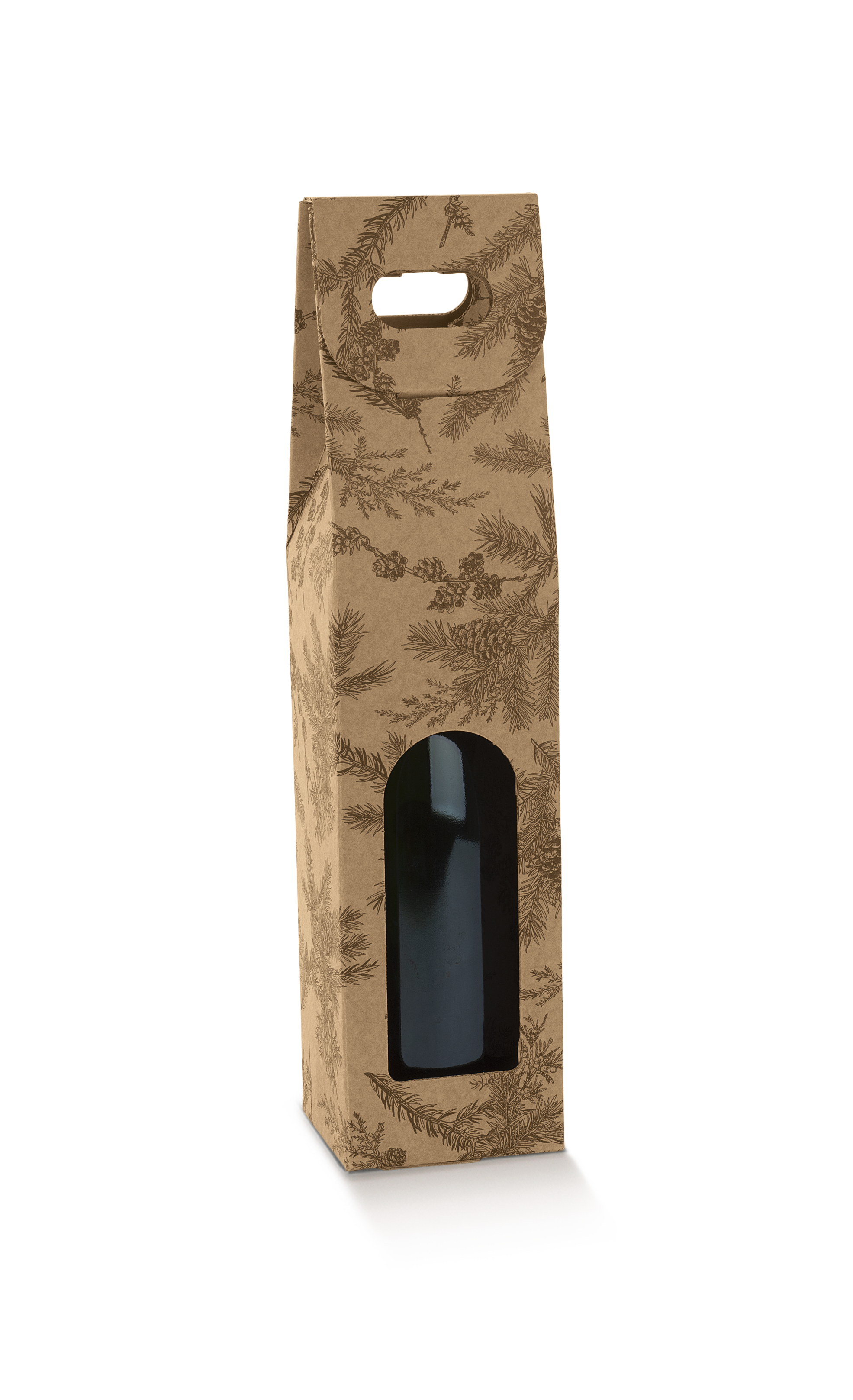 Cajas con Ventana para Botellas - Kraft - "Magic Forest"