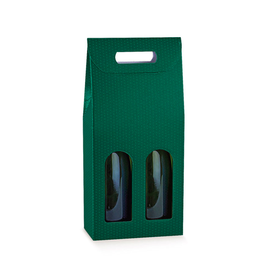 Bottle Boxes with Window - Green - "Spot"
