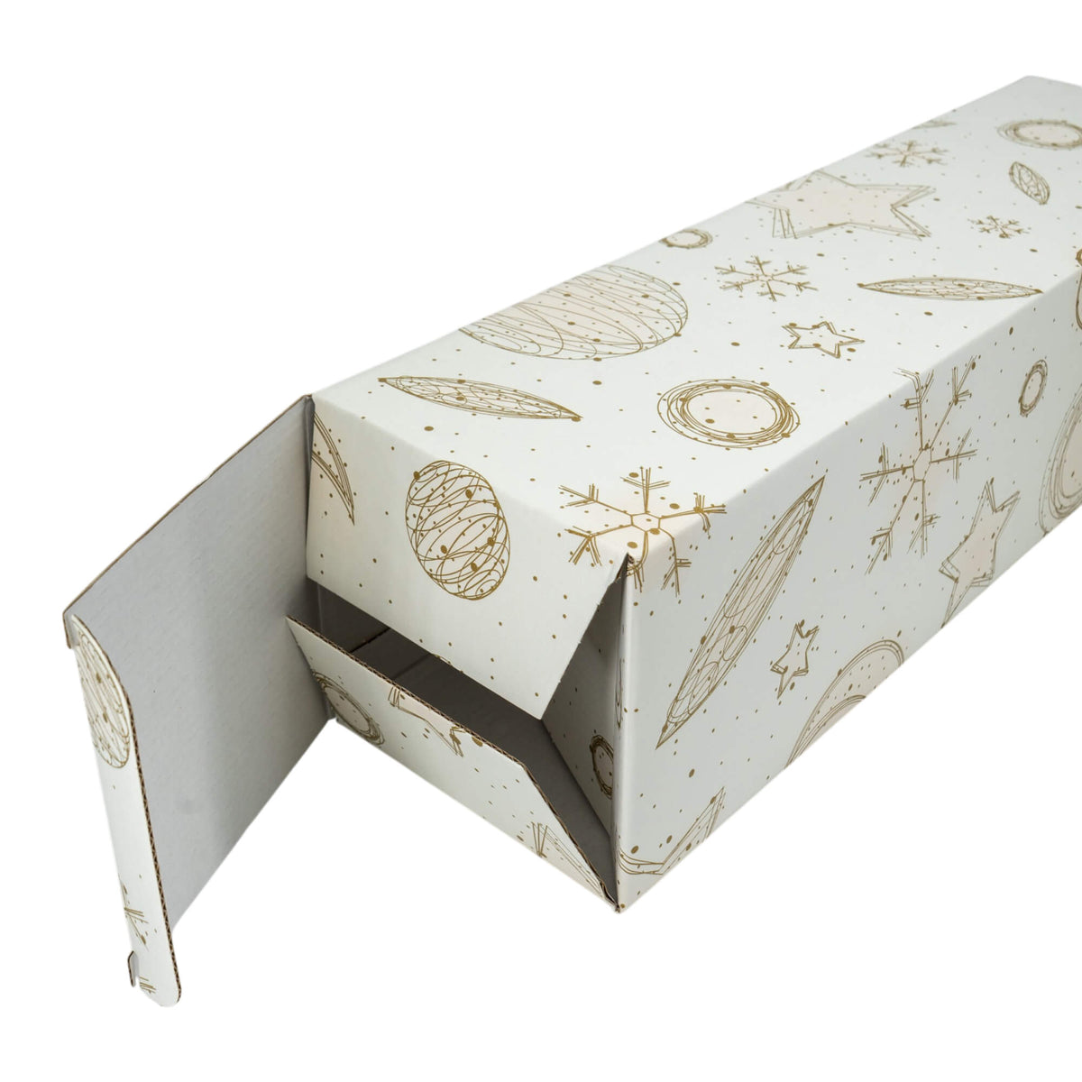 Caixa para 1 Garrafa Magnum - Branco e Ouro - "White Universe"
