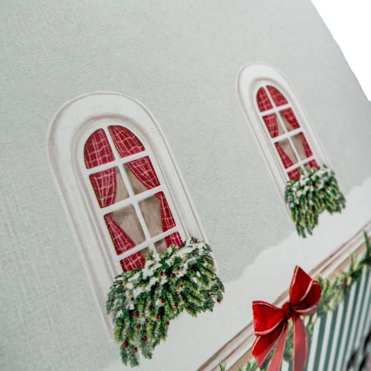 Caixa Casa com Cordão - Verde e Branco - "Market Verde"