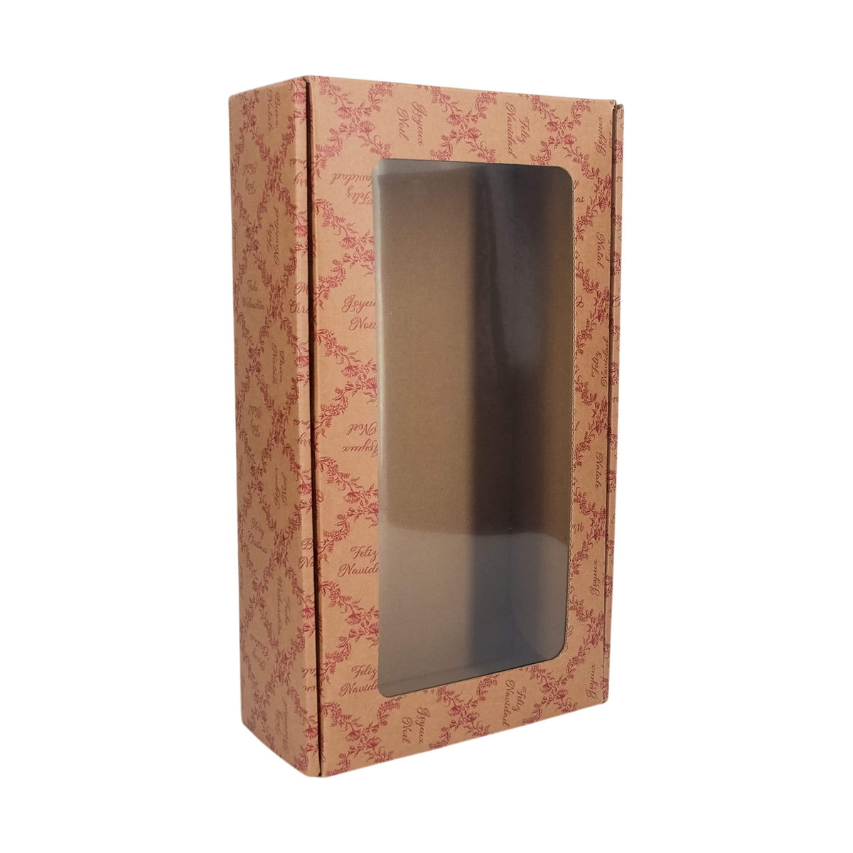 Cajas Cantinetta para Botellas - Kraft y Rojo - "Royal Garden"